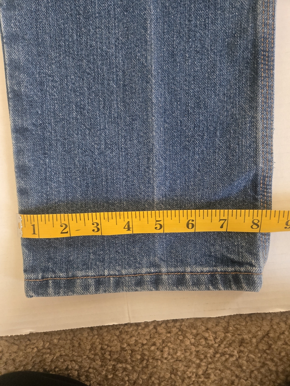 Carhartt Men's Denim Straight Leg Jeans in Blue - Picture 9 of 10
